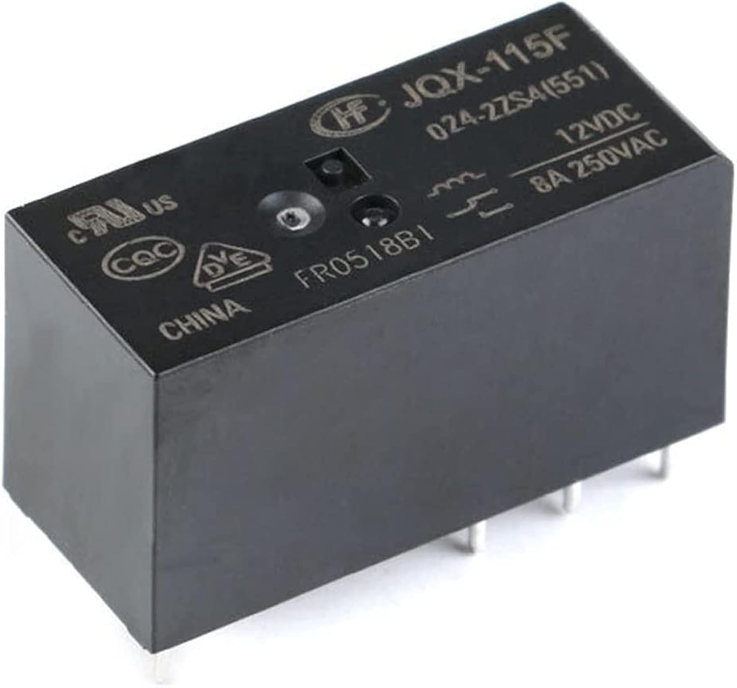 Relay HF115F 012-2ZS4 JQX-115F 024-2ZS4 HF115F-012-2ZS4-12VDC JQX-115F-024-2ZS4 005-2ZS4 12VDC DC5V 12V 24V 8A 250VAC 8Pin(12V)