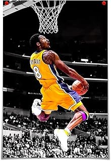 Kobe Bryant Canvas Wall Art Poster Kobe Gigi Legendary Basketball Player Posters Inspirational Sports Superstar Oil Painting Posters Modern Room Wall Decor for Bedroom Office Dorm (KB,24x36in(60x90cm)Unframed)