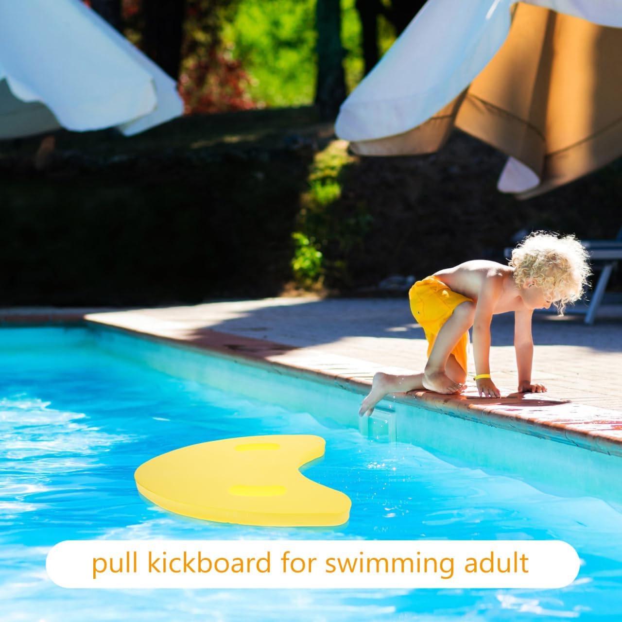 Cabilock Triangle Kickboard Swim Training Aid A-Shaped Floating Pool Kick Board for Beginner Swimmers Yellow Swimming Pool Supplies