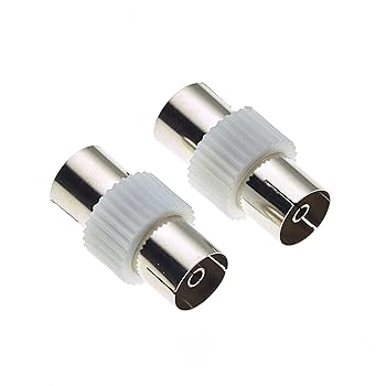 Keple TV Coax Socket To TV Coax Socket Coupler And Adapter (Pack of 2) 