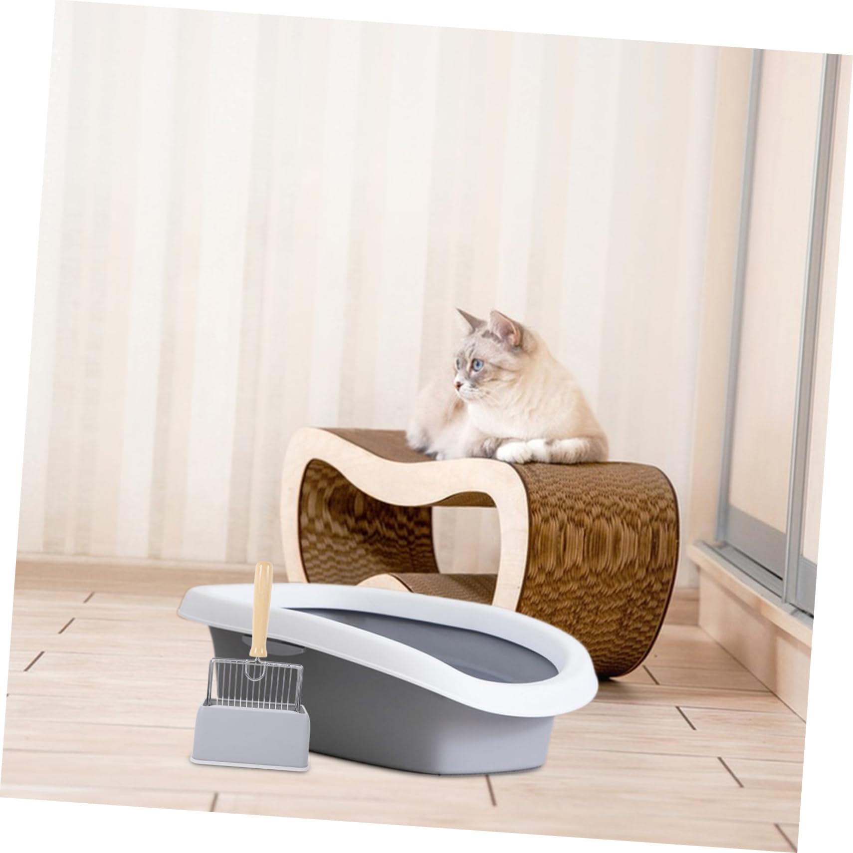 BESPORTBLE 3sets Cat Litter Scoop Acciaio Inossidabile Facilità di Pulizia con Manico Ergonomico per Lettiera e Contenitori per Gatti Accessorio Pratico e Resistente con Base