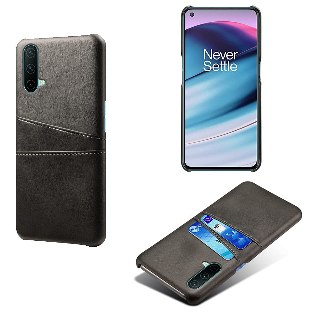 KASTWAVE Case for OnePlus Nord CE 5G Case with 2 ID Card Holder Premium PU Leather Cover Shockproof Protective Slim Shell for OnePlus Nord CE Cover Case (Black)