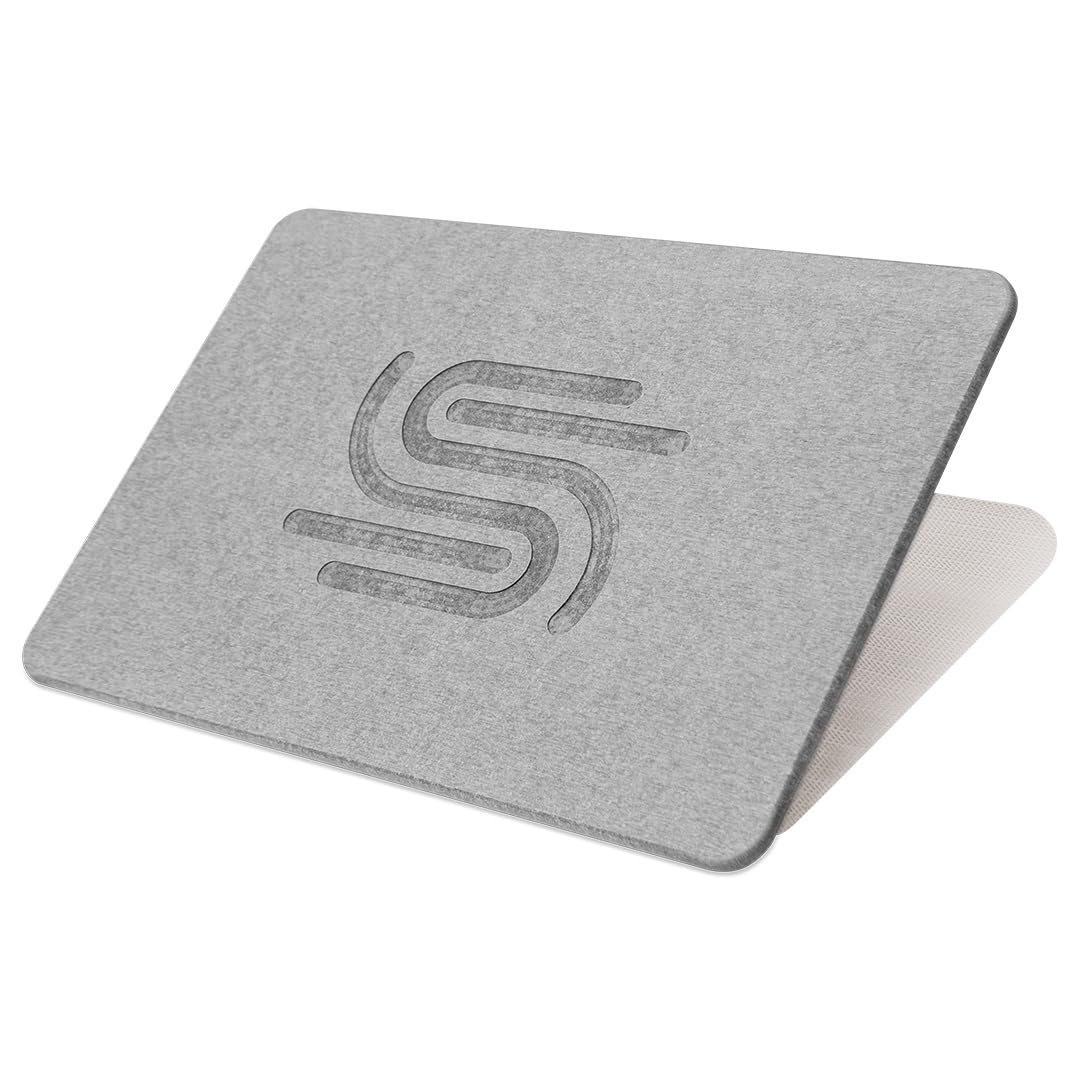 ANGORA BRANDS Stone Bath Mat 23.6" x 15.4" – Diatomaceous Earth Bath Mat, Non-Slip & Quick-Dry, Super Absorbent, Easy to Clean, Gray Minimalist Stone