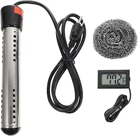 Aquecedor De Água De Imersão 1500w Portátil Com Termômetro ，Adequado para viagens （110v）