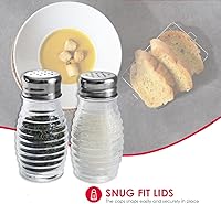 Vista 3 de HOME BASICS Beehive-Style - Juego de salero y pimentero de cristal, 2.5 onzas, transparente