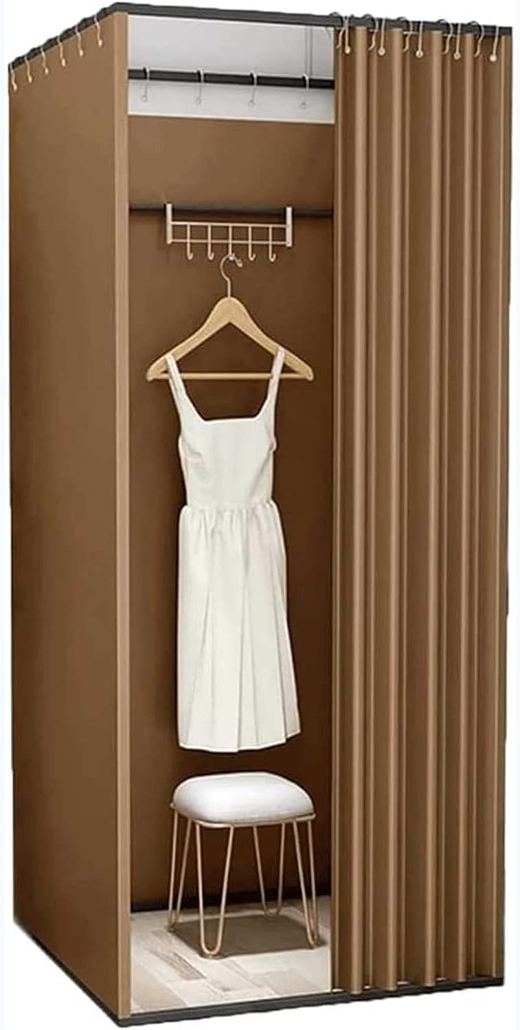 Cabine d'essayage portable et tente d'intimité avec pare-soleil pour vestiaire