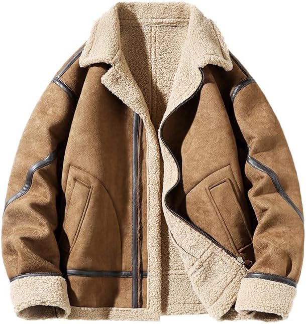Amazon | [Msymay] ライダースジャケット メンズ ムートンジャケット PUジャケット フェイクレザージャケット 裏ボアライトジャケット  ボアジャケット 厚手 冬服 | コート・ジャケット 通販 [CHGMY] ムートンジャケット ライダースジャケット メンズ フライトジャケット 裏ボアジャケット フェイクスエードレザージャケ