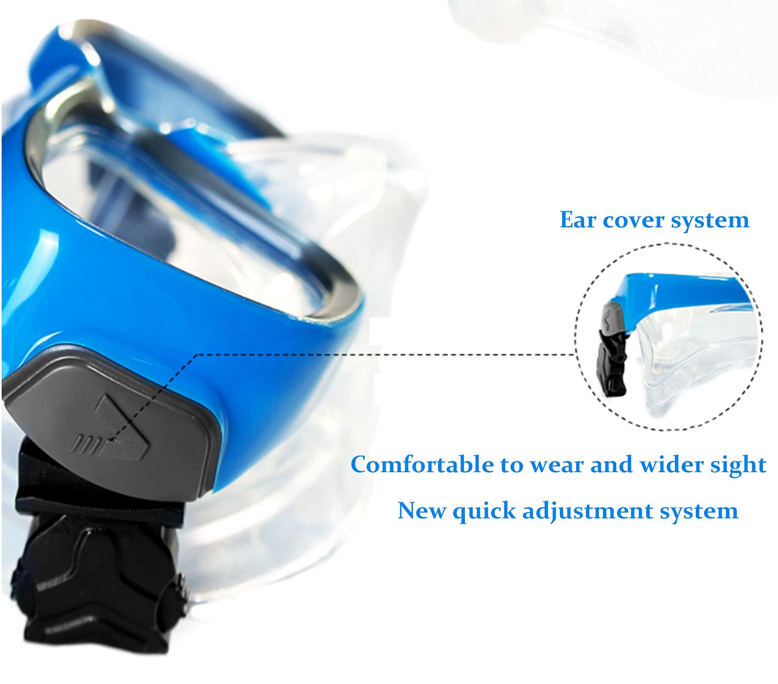 Maschera per immersioni subacquee antiappannamento, immersioni subacqueeVista panoramica ampia, respirazione facile eattrezzatura da snorkeling professionale per adultiNuoto SnorkelingImmersioni