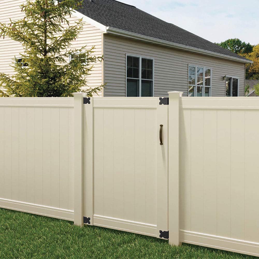 Outdoor Essentials Pro Series Lakewood Tan Vinyl Privacy Fencing