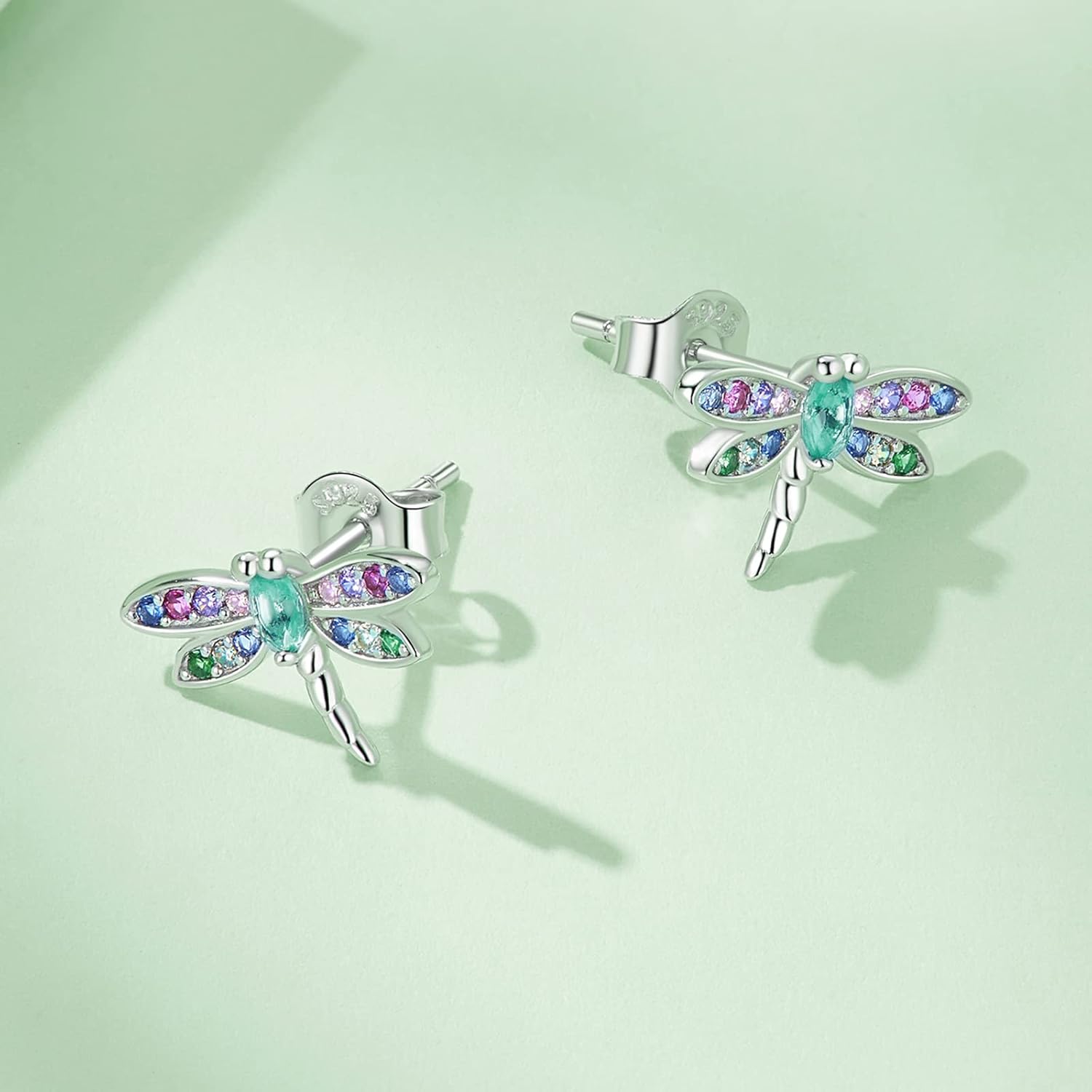 925 Sterling Silver Paw Print/Axolotl/Dragonfly/Koala/Dolphin Earrings for Women, Cute Animal Stud Earring, Lovely Jewelry Birthday Christmas Presents with Box - Image 6