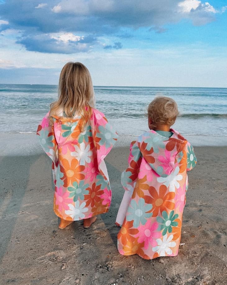 FYBITBO Toddler Baby Girl Boy Hooded Beach Towel Terry Swimsuit Cover Up Poncho Bath Towel Bathing Suit Summer Beach Coverup - Image 4