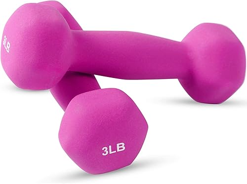 Par de mancuernas de neopreno por día 1 Fitness 12 opciones de peso y paquete, 1 20 libras Antideslizante, forma hexagonal, codificada por