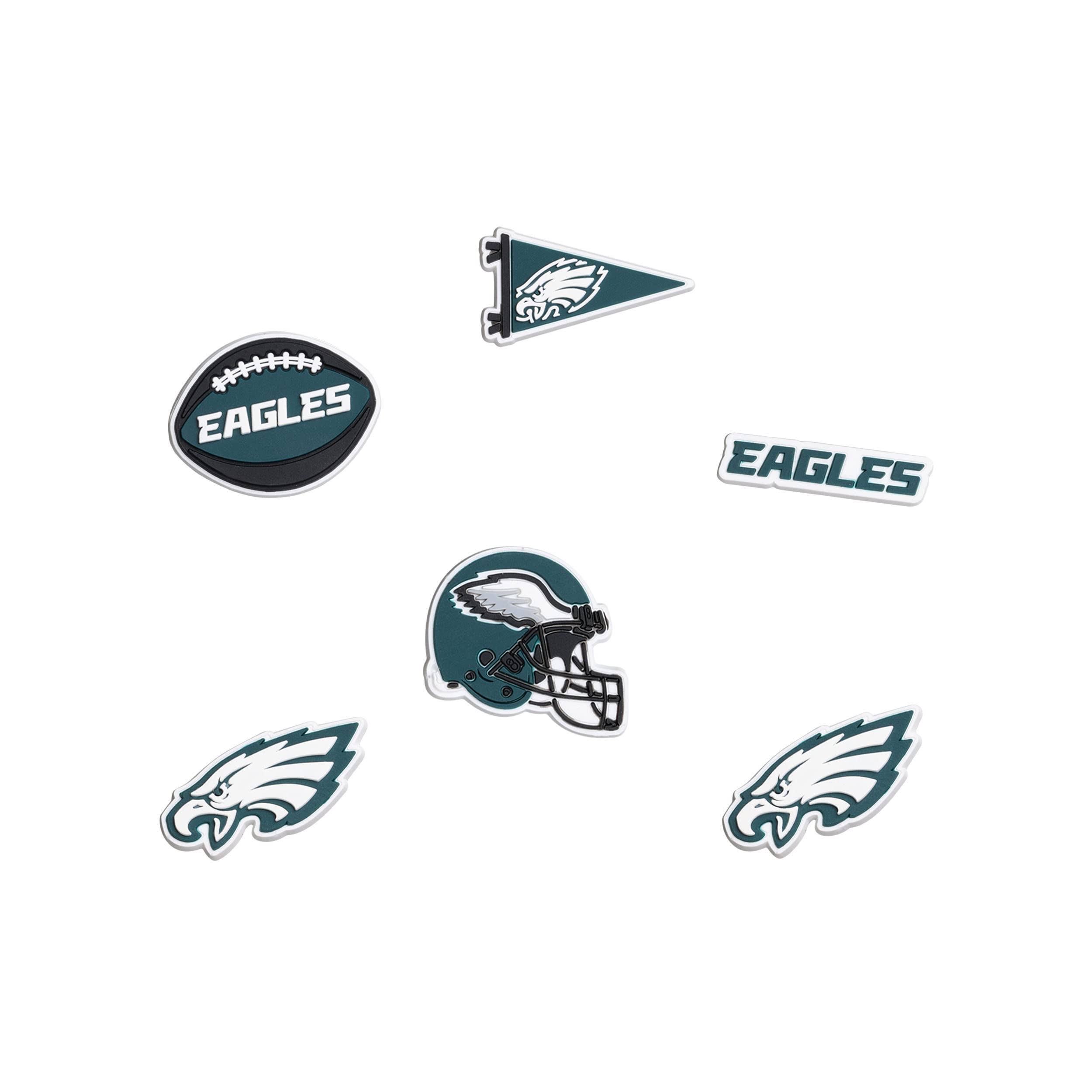 FOCO Philadelphia Eagles NFL 6 Pack Team Shoe Charms - footwear | Mubboo