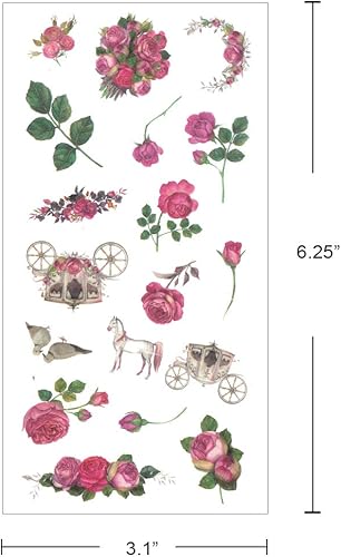 Miniatura 5 de allydrew Washi - Juego de calcomanías para álbumes de recortes, manualidades para papelería, diario, fabricación de tarjetas, (18 hojas), cactus y