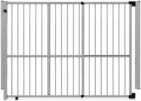 PORTÃO DE SEGURANÇA PARA CRIANÇAS E PETS EM ALUMÍNIO BRANCO COMPRE REALL LARGURA REGULÁVEL 58 A 100 CM ALTURA 100 CM