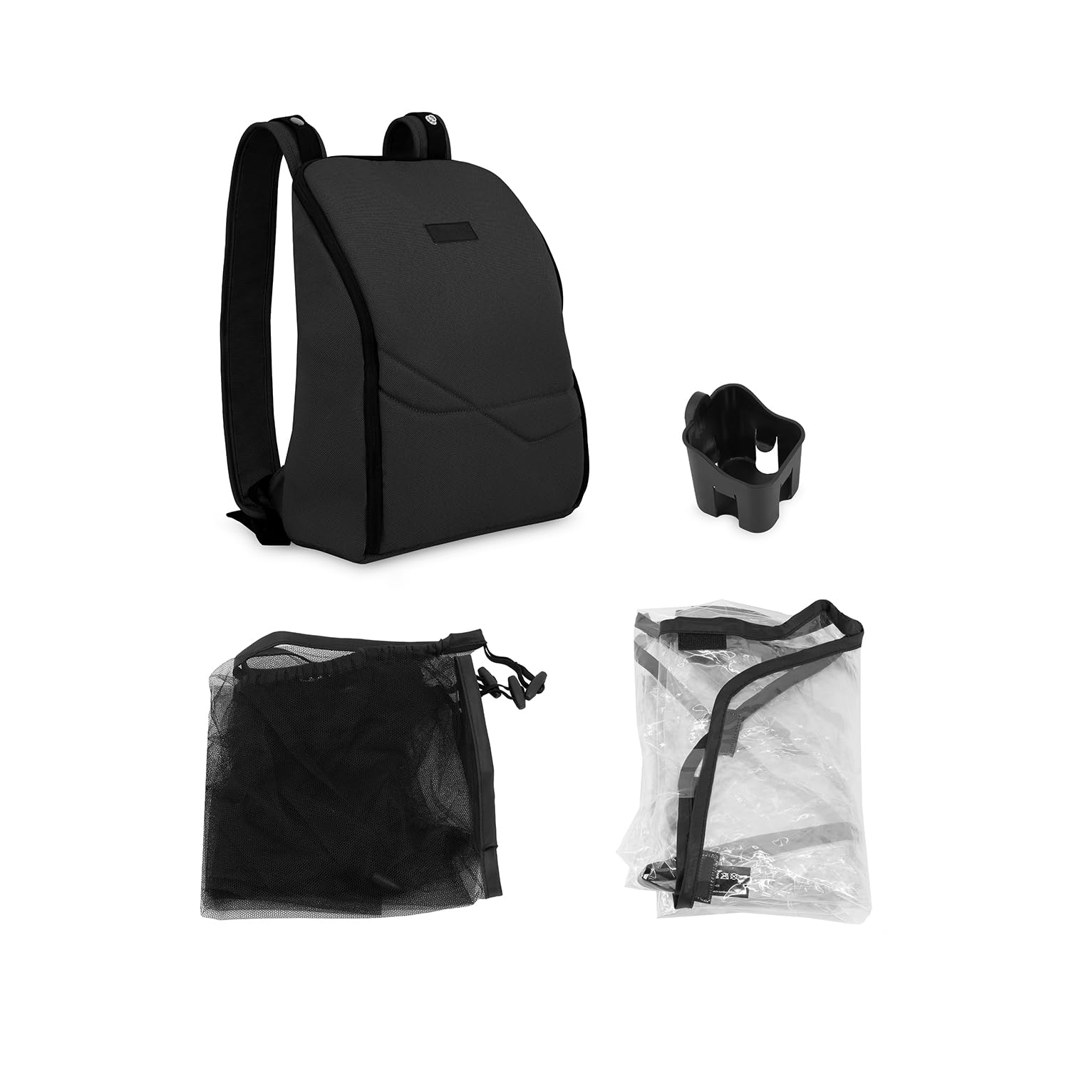 MoMi ANDREA Poussette Compacte Pliage Automatique Jusqu'à 22 kg | Harnais 5 Points, Roues EVA Increvables, Capote UPF 50+, Sac à Dos, Porte-Gobelet, Moustiquaire et Habillage Pluie