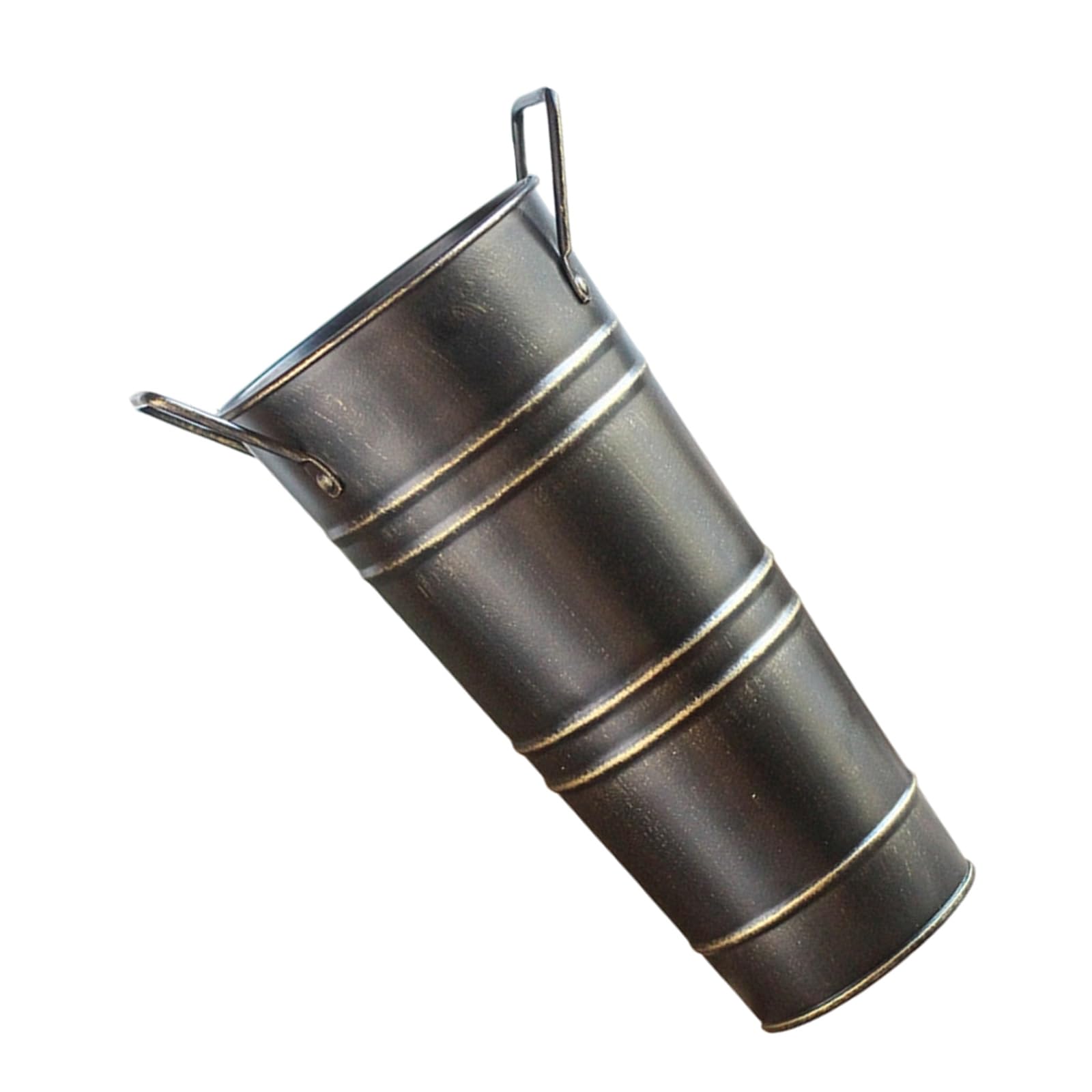 Farmhouse French Flower Bucket with Handle Metal Holder for Home Table Centerpieces Galvanized Metal Vases Galvanized Vases