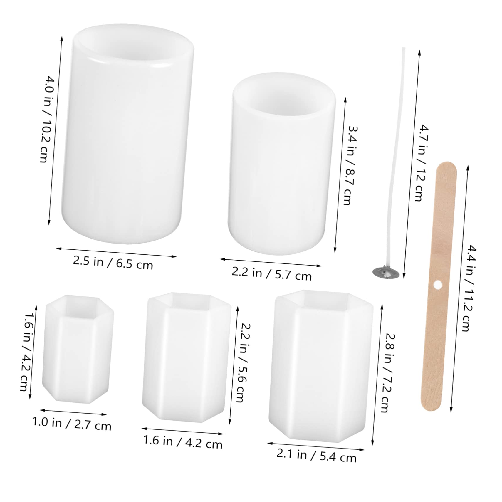 Homoyoyo Stampi Per Candele in Silicone Con Stoppini e Stoppini Kit Strumenti Per Fabbricazione Candele Fai Da Te Per Personalizzate