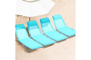Suzile Folding Chaise Lounge Chair: Tanning Comfort for Poolside Bliss
