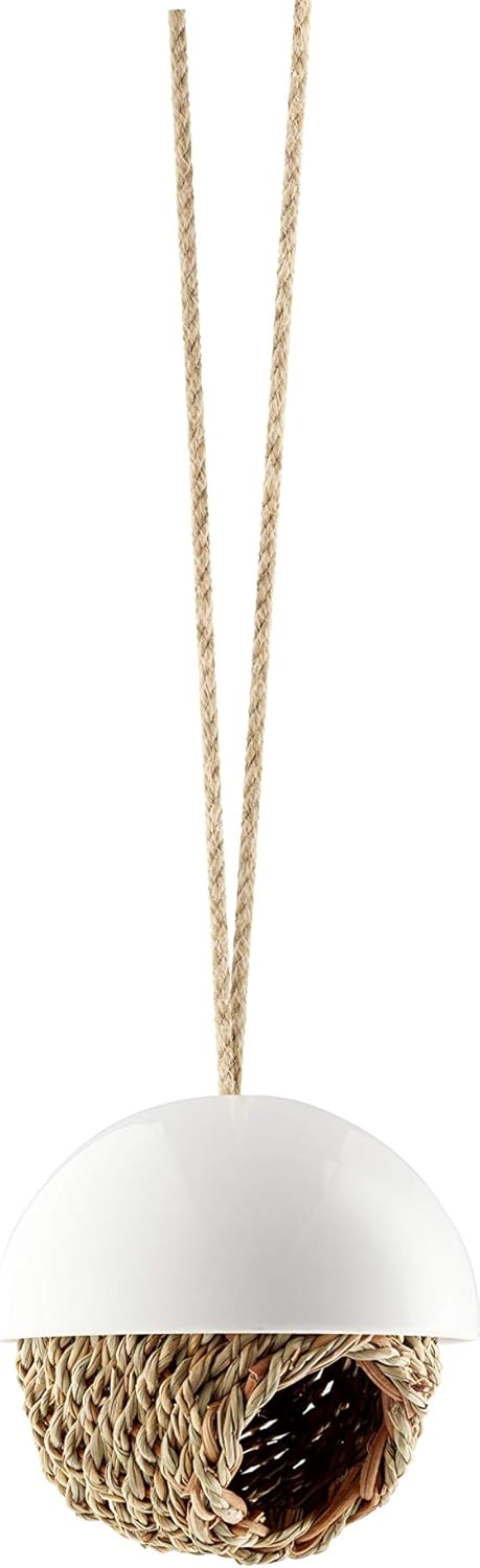 EVA SOLO | Bird Shelter | Porcelain and Wicker | White | Diameter 5.1 Inch