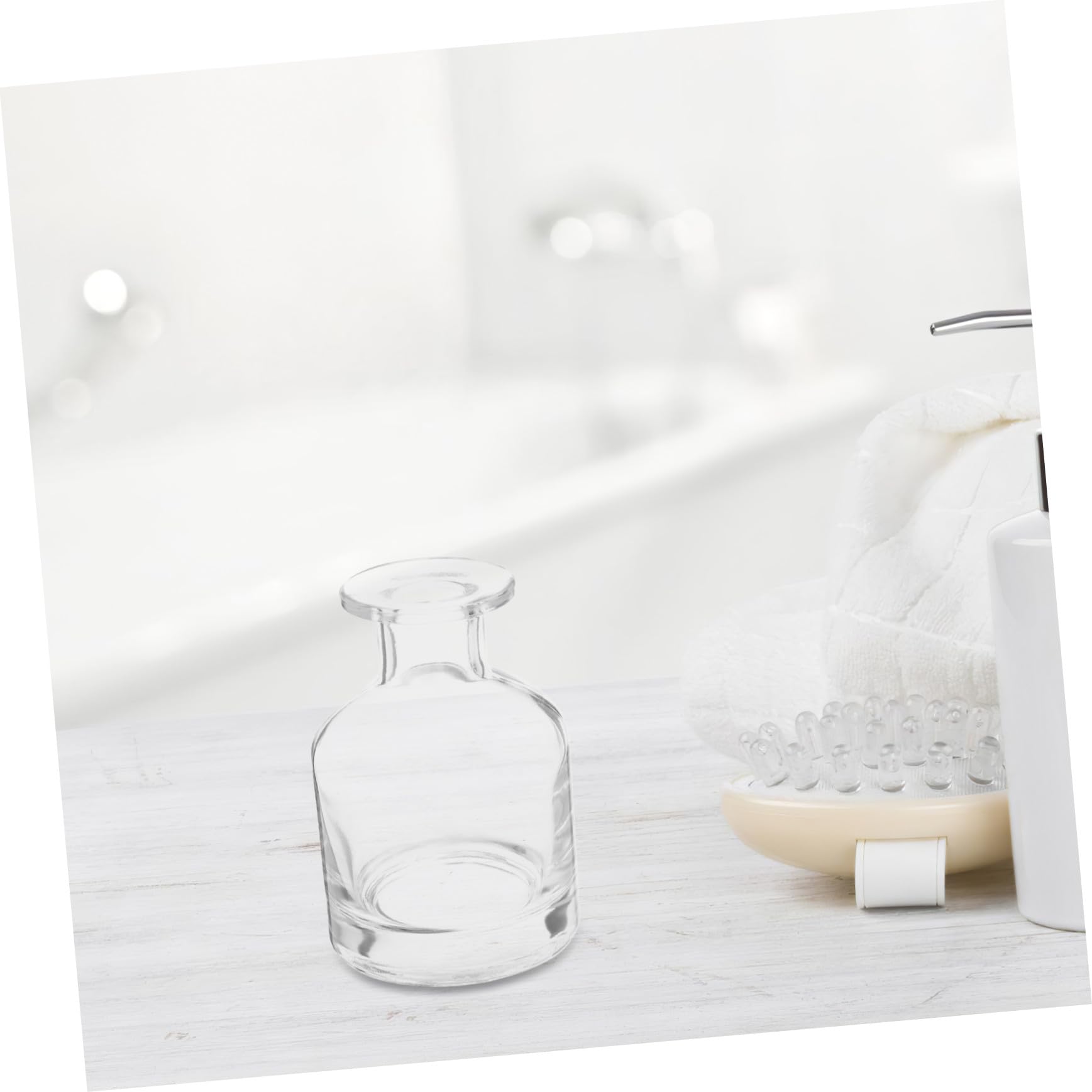 Glas Diffusorflasche 150 Ml Leer Aromatherapie Flakon für Ätherische Öle Nachfüllbar Transparent für Zuhause Auto