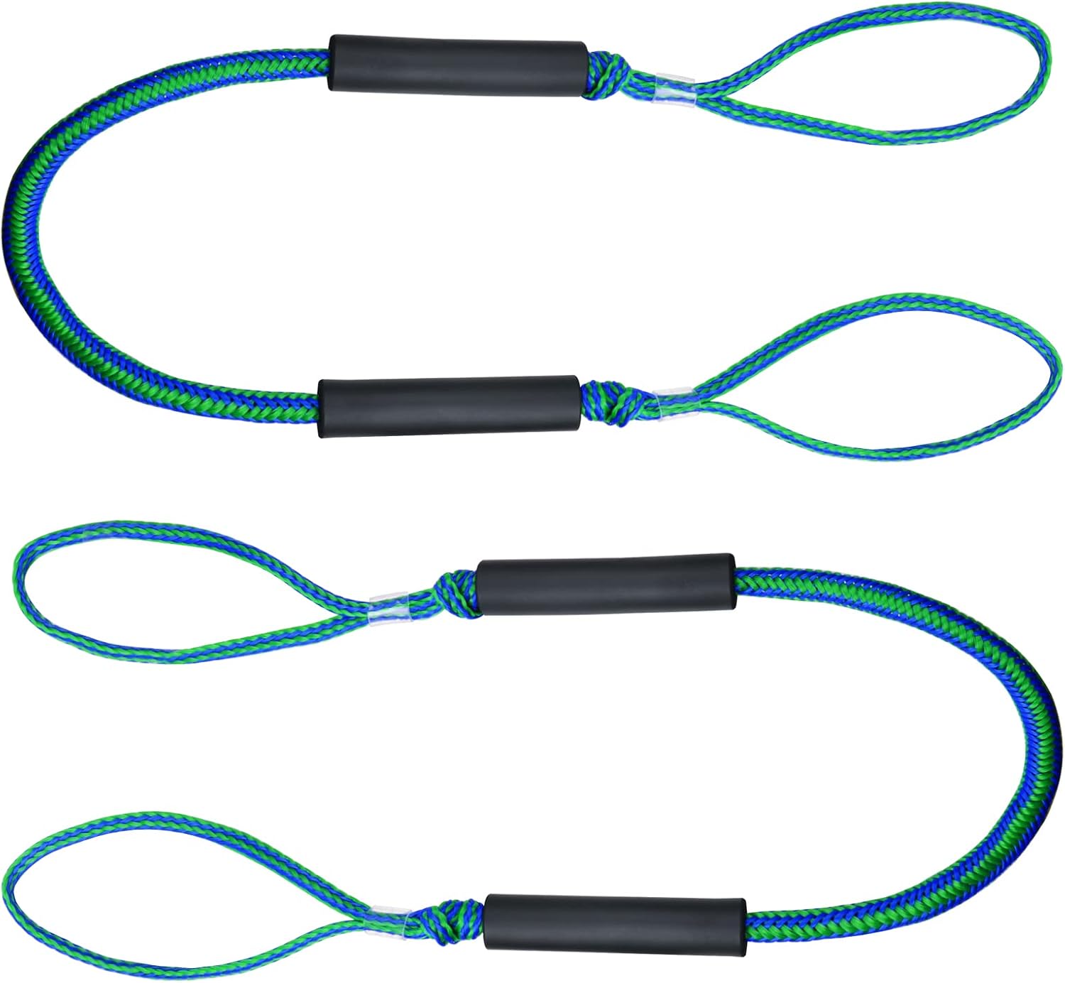 Boat Bungee Dock Lines, 2 Pack Bungee Cord Stretchable
