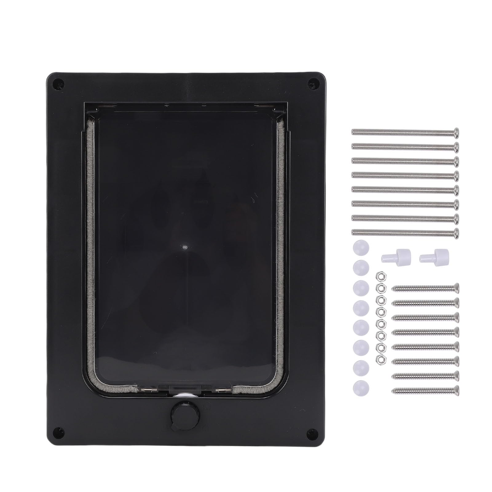 Porta per Gatti, Porta per Animali Domestici con Patta con Chiusura Magnetica, Porte Trasparenti per Animali Domestici a Battente per Cani Gatti per Recinzioni, Finestre, Pareti, Porte (BLACK)