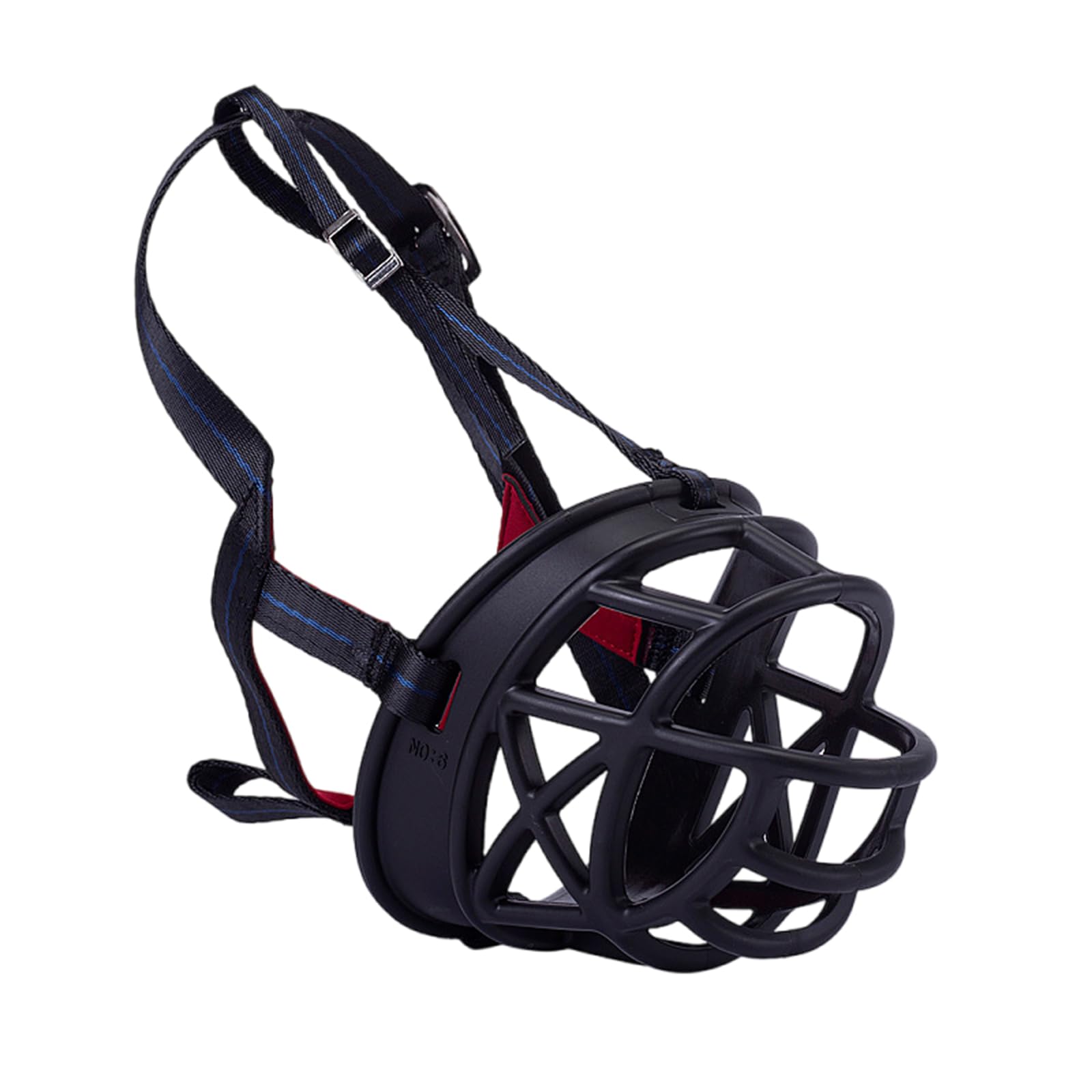 Bozal for Perros Que Evita morder, Transpirable, Ajustable, Permite jadear y Beber, Gran Orificio de respiración, for pequeños medianos(Black—Alloy Buckle,No. 1)