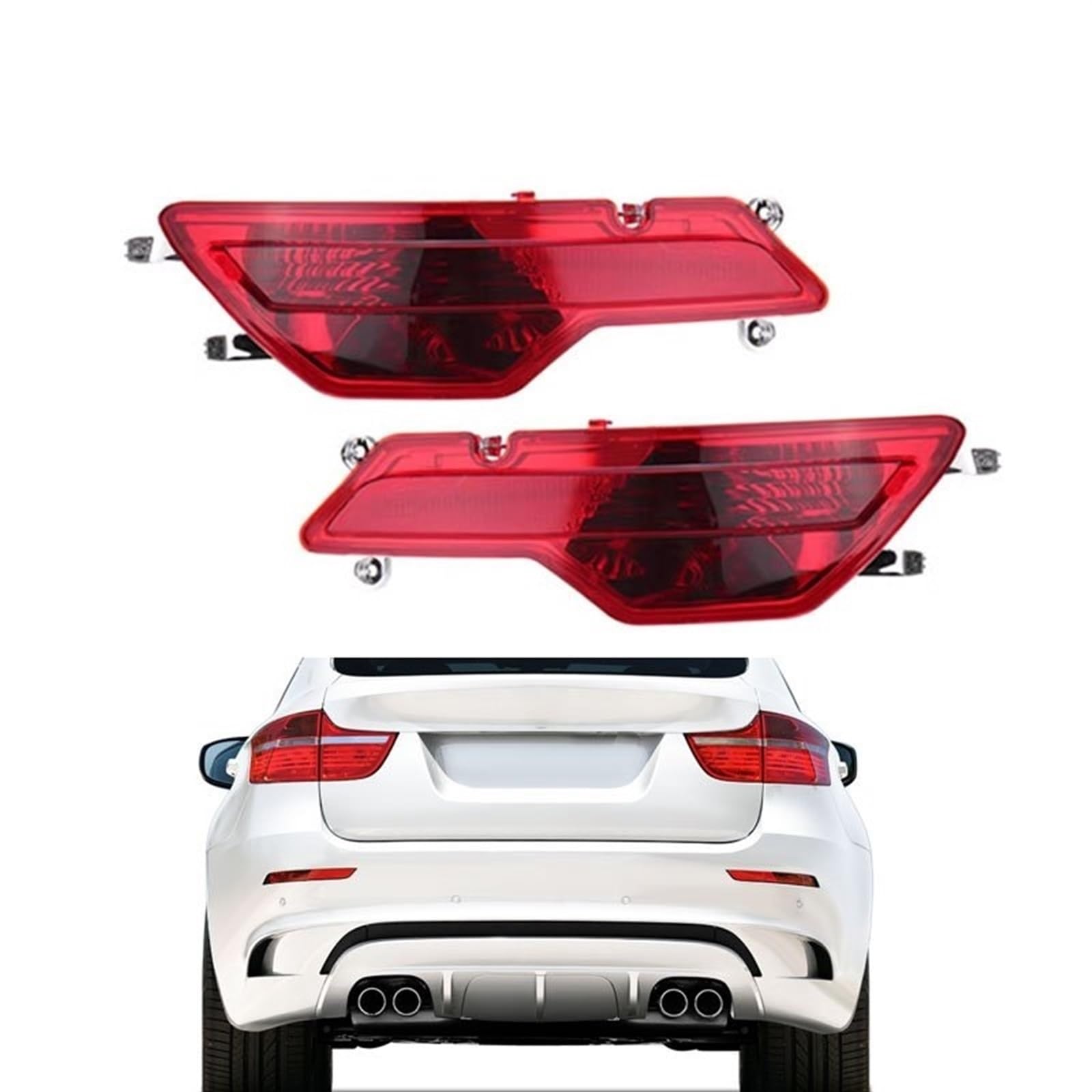 Fanale posteriore per auto 63147187219 63147187220 Auto Paraurti Posteriore Riflettore di Luce Nebbia Per BMW X6 E71 E72 2008 2009 2010 Gruppo Lampada Della Fanale posteriore(Left and Right)