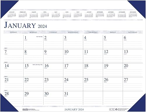 House of Doolittle Calendario mensual de escritorio 2024, ejecutivo, 24 x 19 pulgadas, enero a diciembre (HOD180-24)