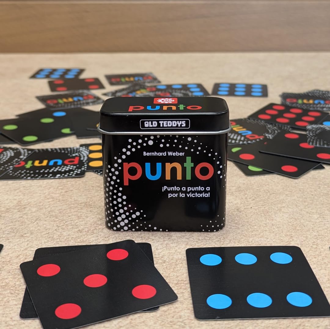 Old Teddys/Game Factory 6349 - Punto, Juego de Cartas de Bolsillo, 5 en Raya. Más 8 años