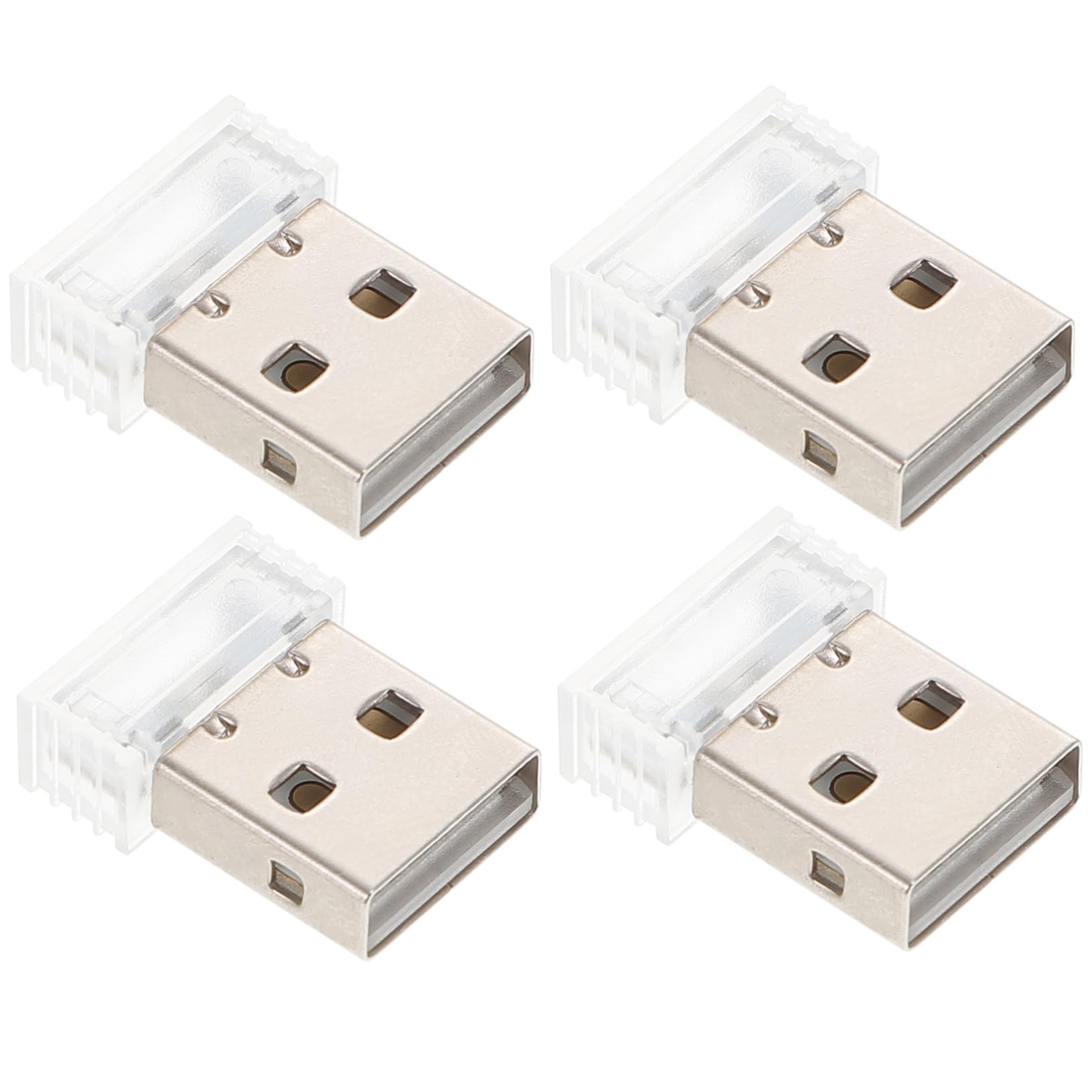 OUNONA Light Car Kit 4pcs Usb Led Lights Easy Install Soft Blue for Car Interior