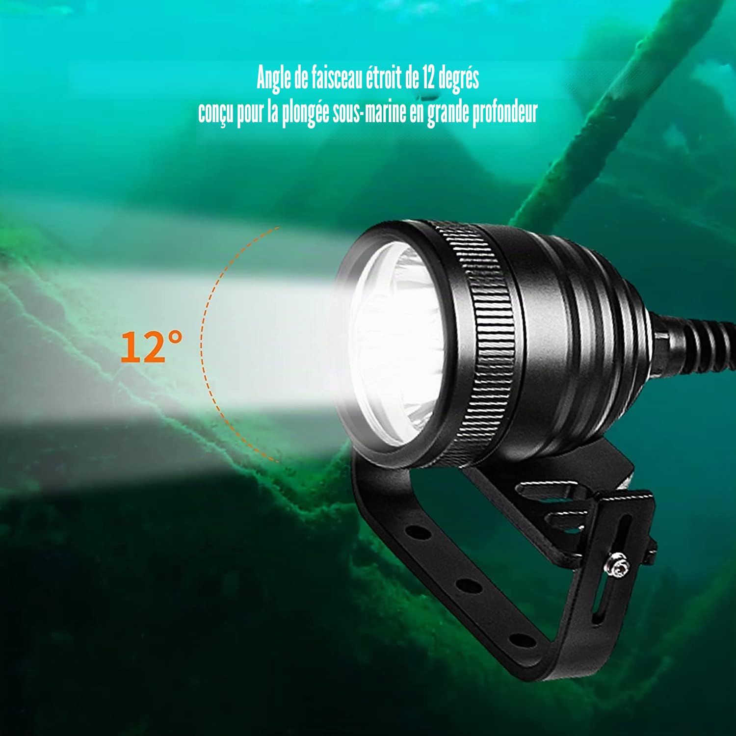 WD70 Lumière de plongée sous-Marine 3000 Lumens Lampe de plongée sous-Marine