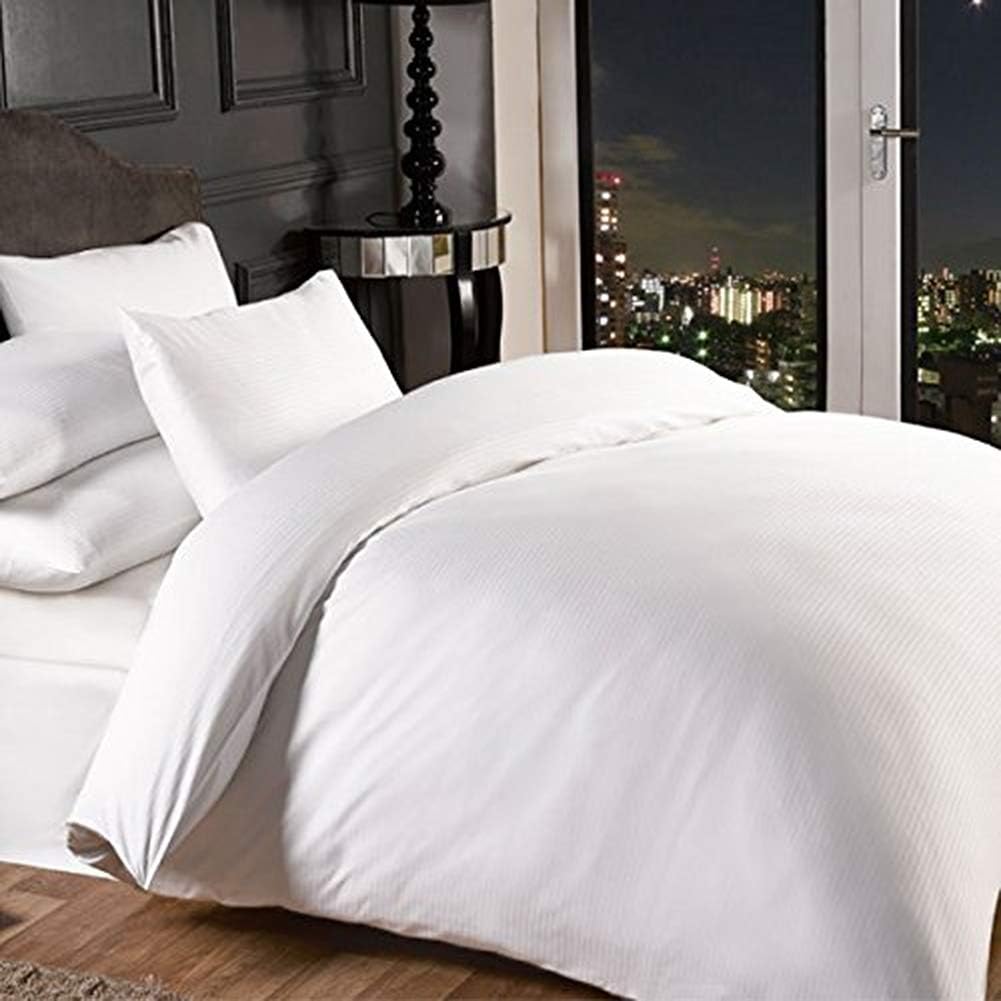 Emma Barclay Grosvenor - 1000 Thread Count Pin Stripe Fitted Sheet in White - King Bed