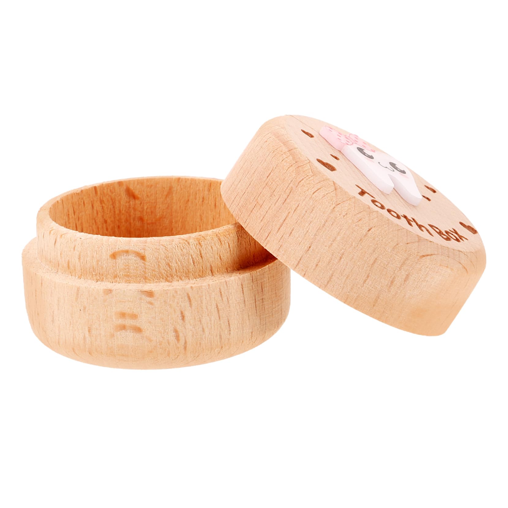 TOYANDONA 4piezas Caja De Dientes De Madera Para Niño Almacenamiento De Recuerdos De Dientes y Cabello Caja De Hadas y Moderna Para De Cumpleaños y Guardería