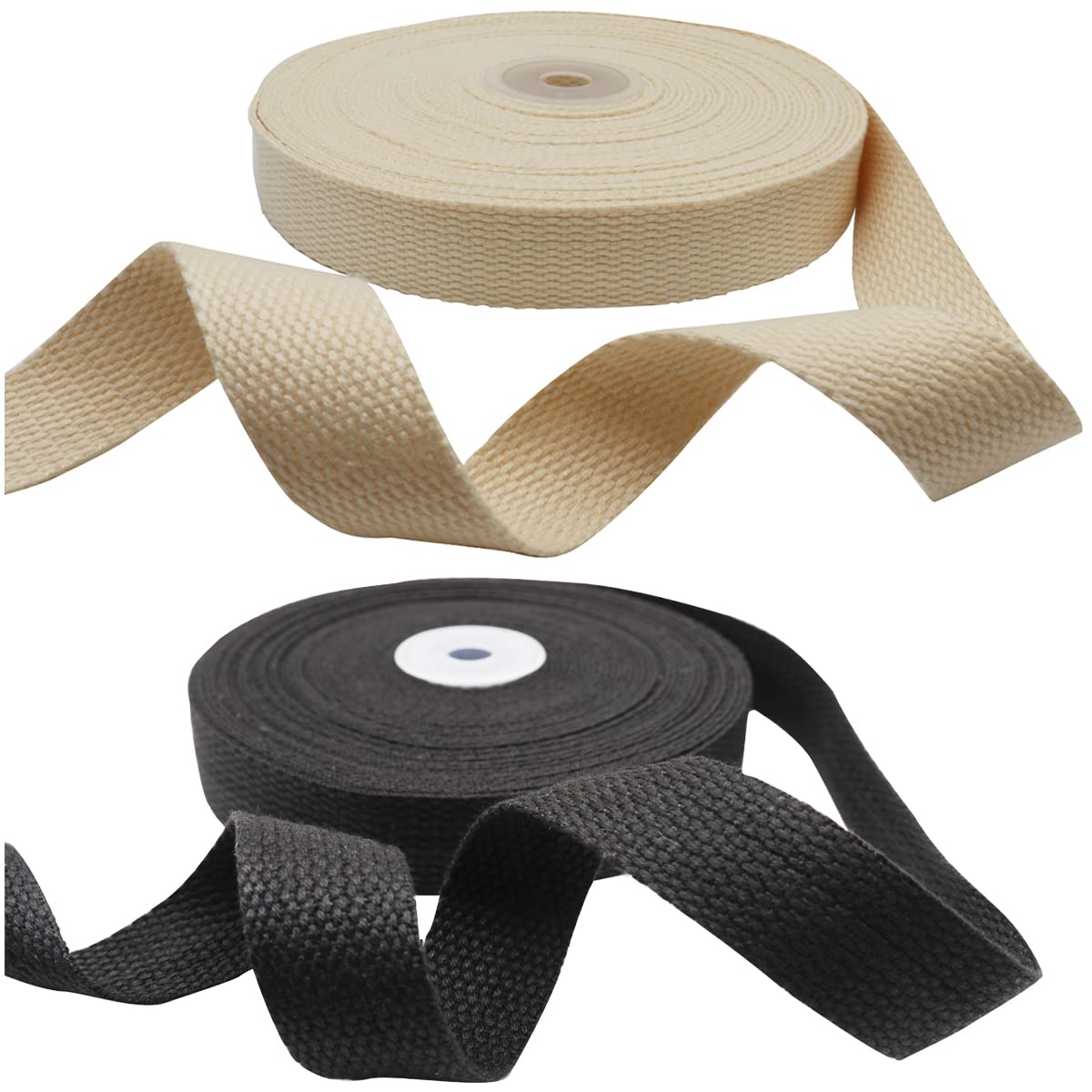 20 Yards 6 Colors Cotton Webbing Straps 1.5 Inch Wide Woven Straps Cotton Ribbon Bag Strap Webbing Tote Bags Leash Straps For Bags Making Sewing Outdoor Supplies DIY Crafts