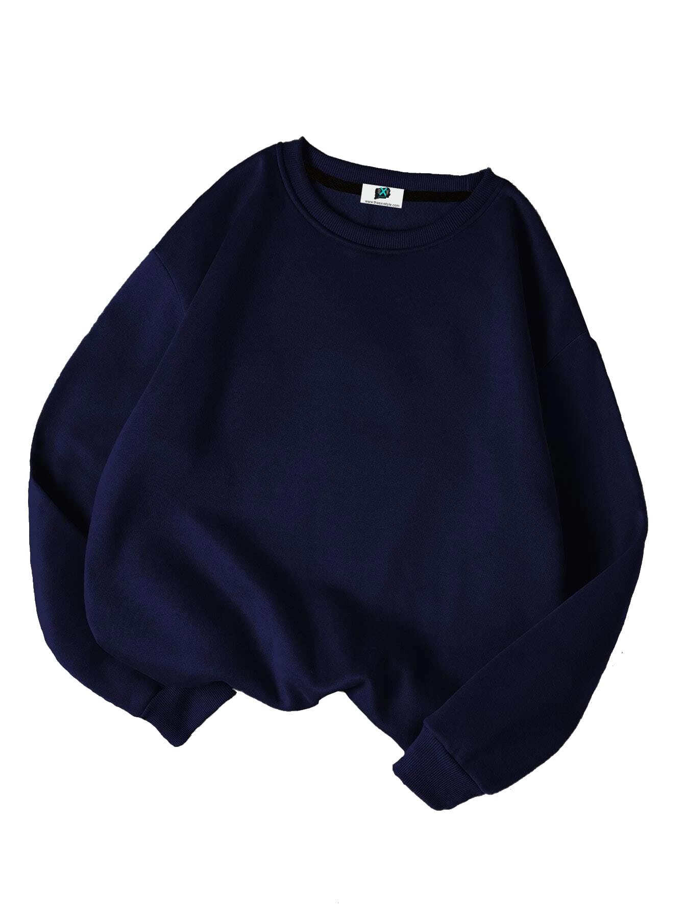 sxv style Solid Plain Unisex Cotton Oversized Baggy Sweatshirt-picture-11