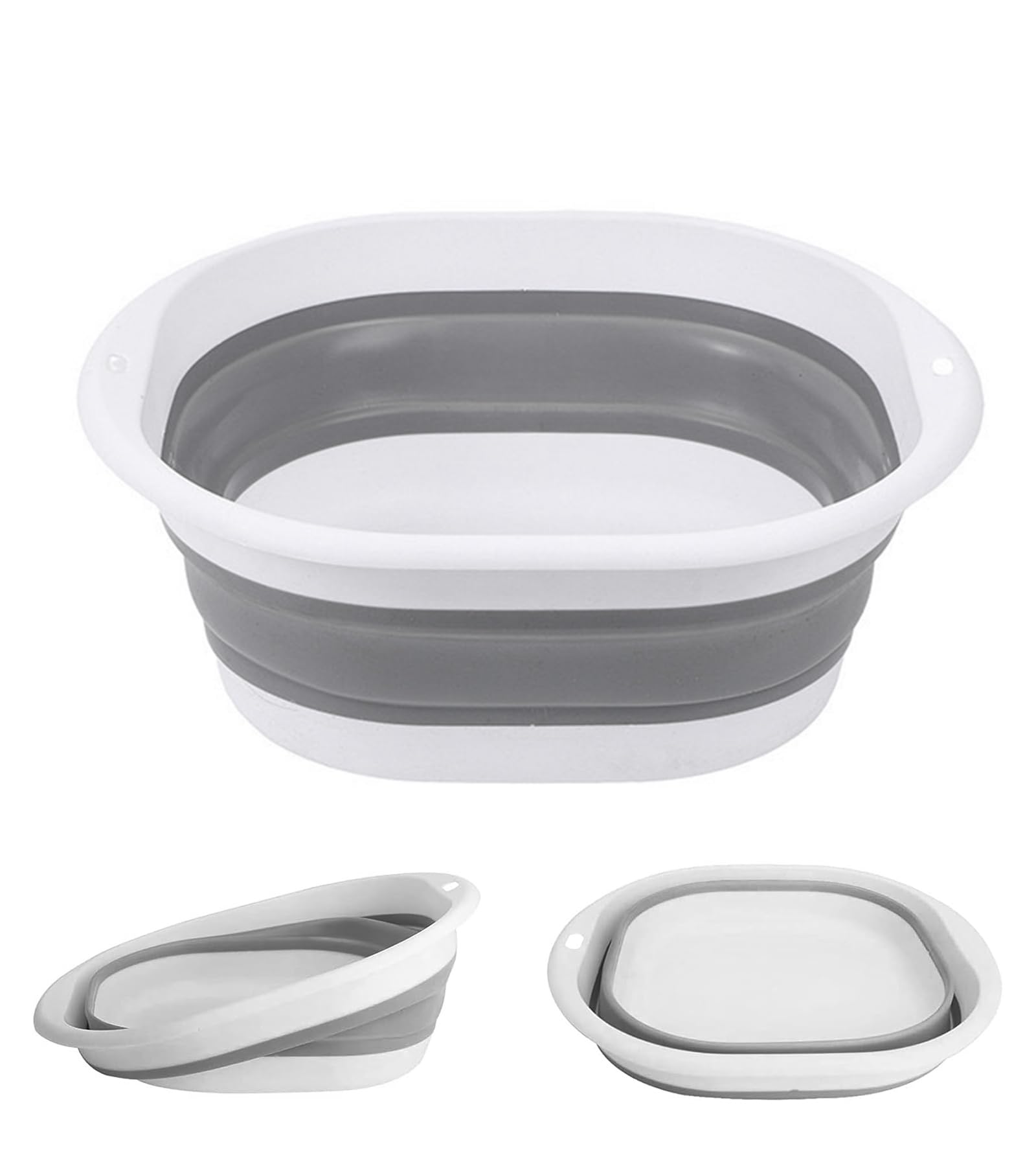 Collapsible Washing Up Bowl, Portable Wash Basin Silicone Plastic Basket Multipurpose Outdoor Travel Basin Camping Sink, Space Saving Folding Washtub (5L)