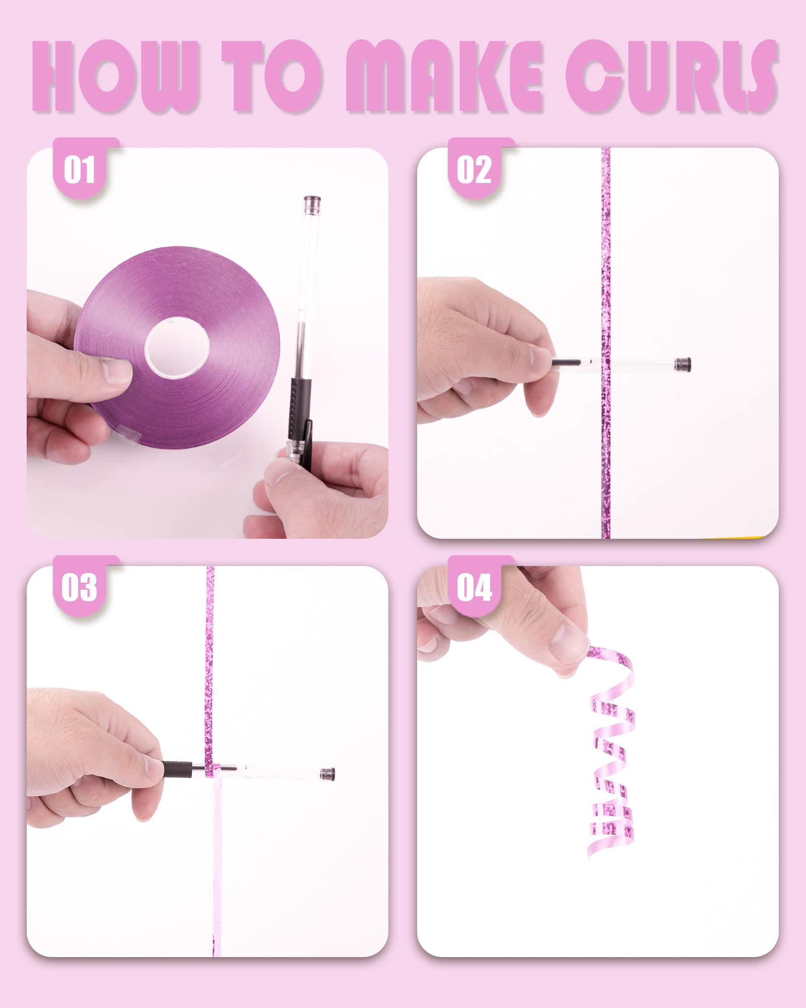 50 m x 2 rollen glanzend zilvergrijs lint voor ballonnen krullende lint ballonnen lint, ballonnen string lint voor geschenkverpakking Kerstmis verjaardag ambachten bruiloft feest ballonnen decoratie