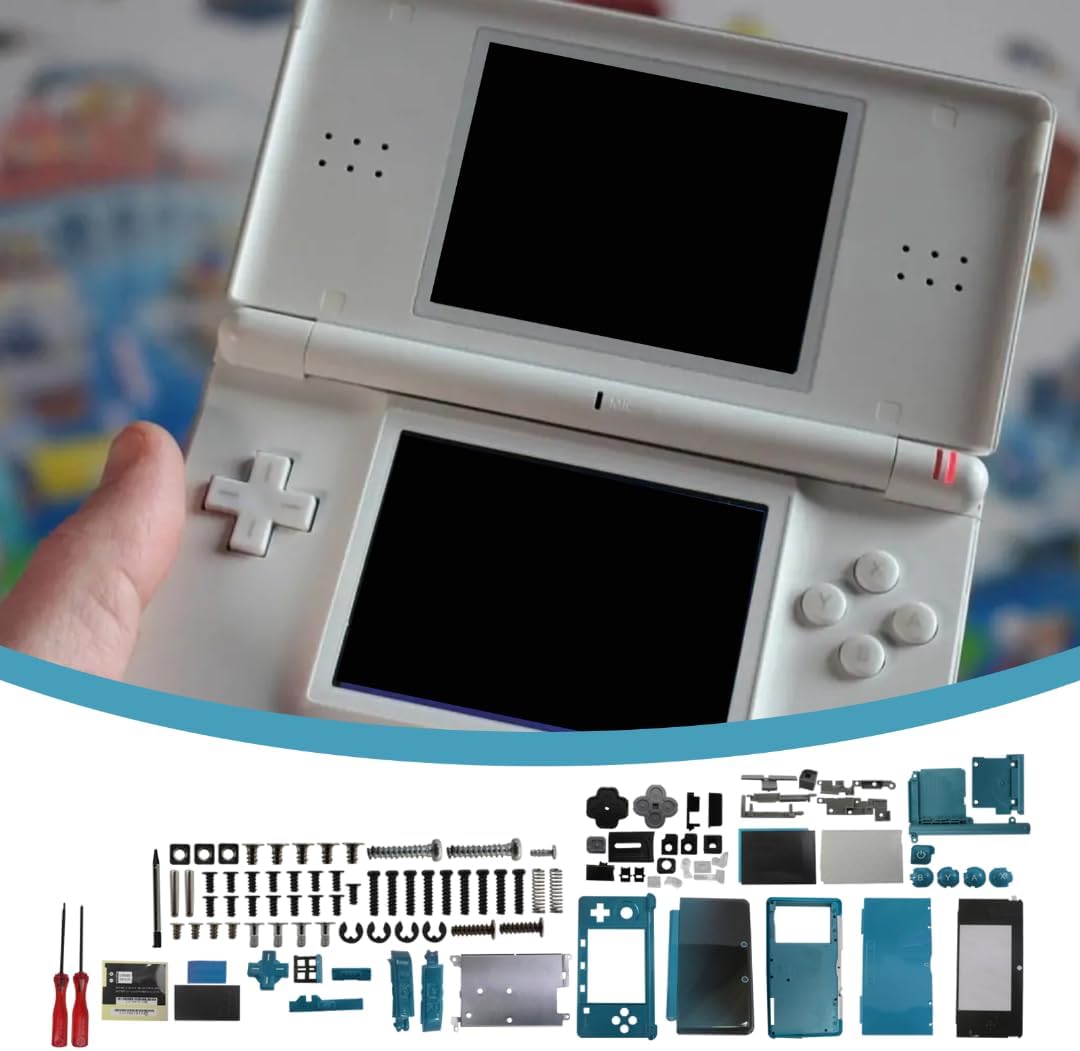 Housing Shell for Nintendo 3DS System Replacement Screen Tools Console Aqua Blue