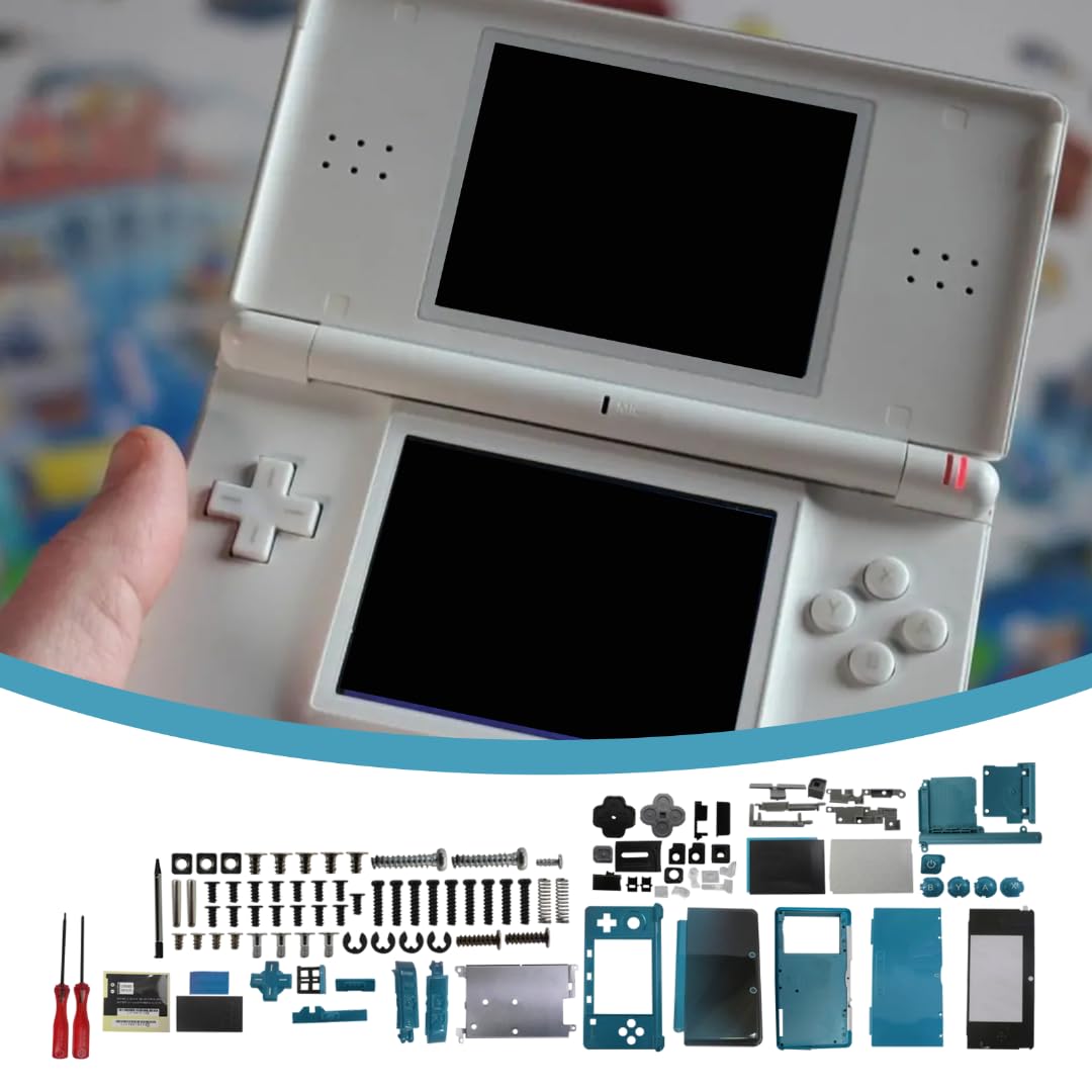 Housing Shell for Nintendo 3DS System Replacement Screen Tools Console Aqua Blue