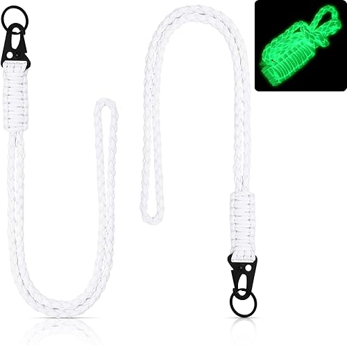Miniatura 31 de Frienda Juego de 2 Cordones de Paracord de Servicio Pesado Collar de Silbatos Correa Trenzada 550 Cordón de Llavero para Actividades al Aire Libre