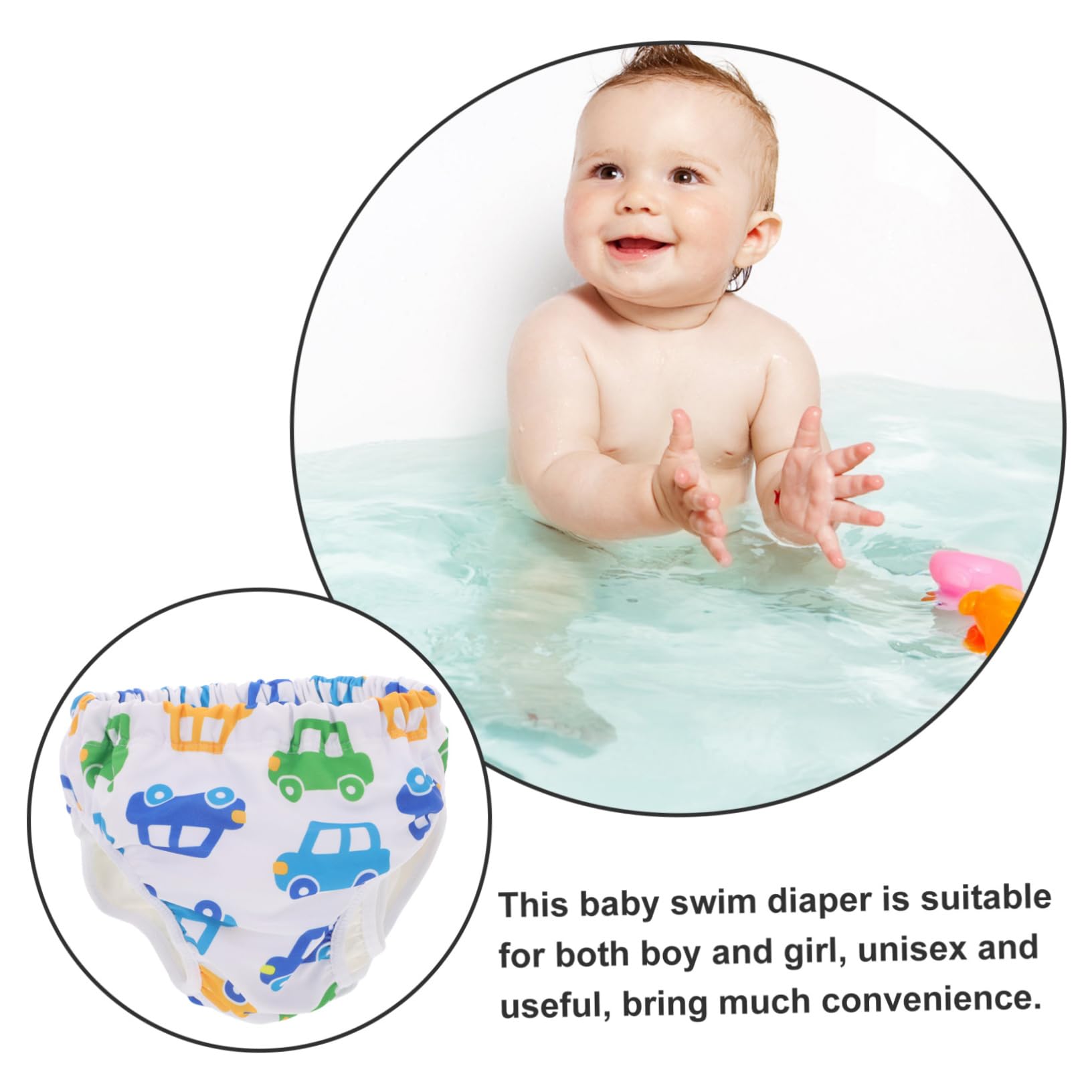 GALPADA 4piezas Pañal De Natación Reutilizable Para Bebés Bañador Diseño Divertido y Playa Piscina