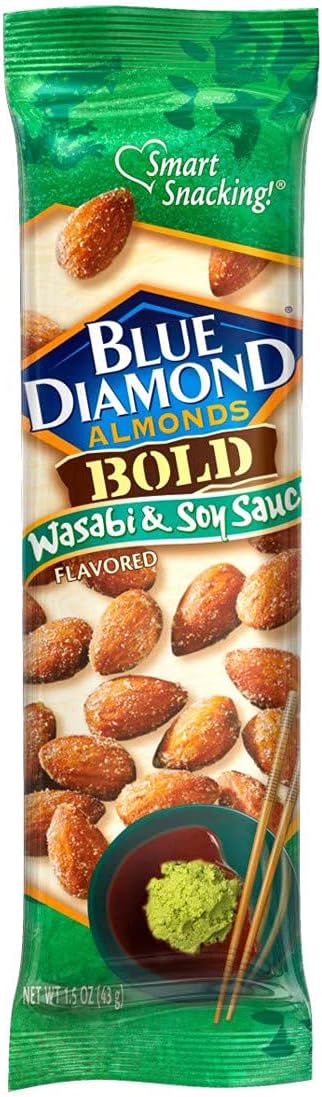 Blue Diamond Almonds, Wasabi and Soy, 1.5 Ounce (Pack of 12)
