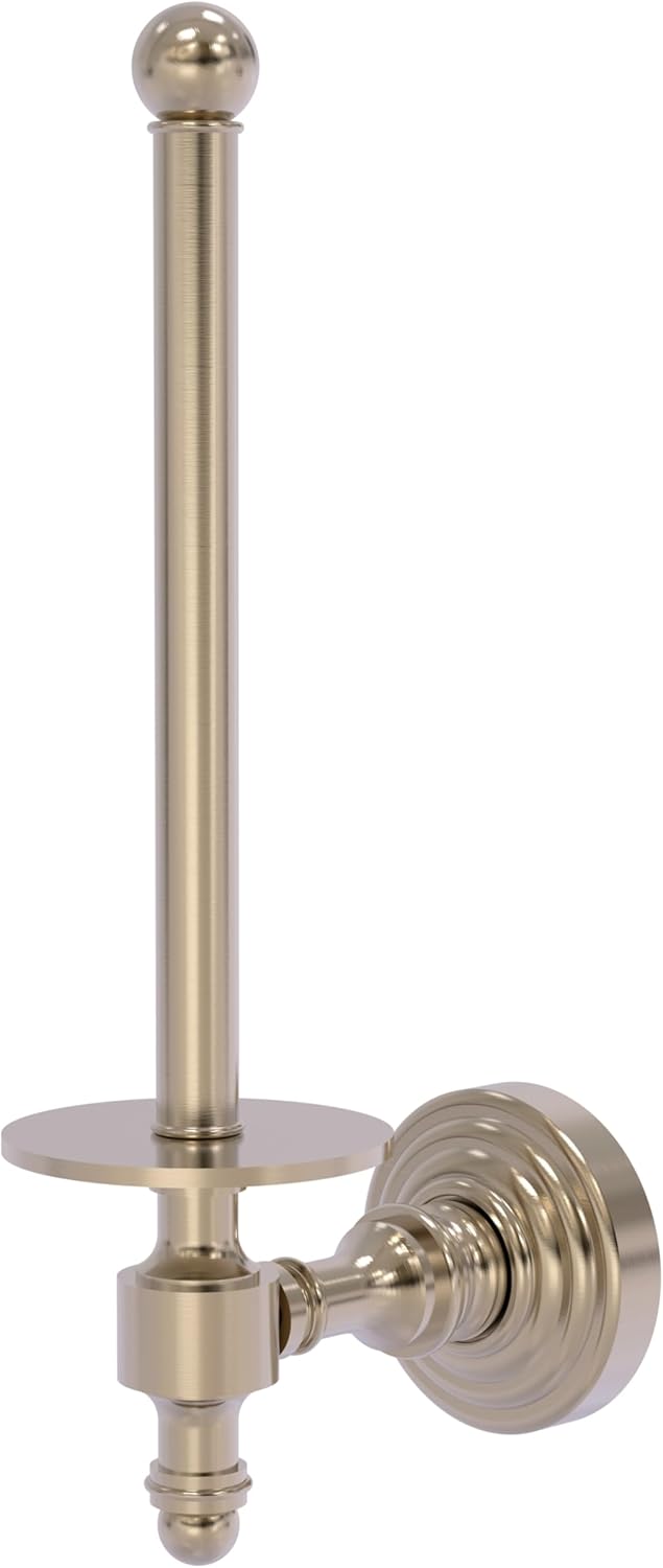 Allied Brass RW-24U-PEW Retro Wave Collection Upright Toilet Tissue Holder, Antique Pewter