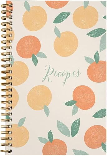 Softcover Sweet Recipes - Cuaderno de recetas en espiral de 5.5 x 8.5 pulgadas, 120 páginas de recetas, cubierta laminada brillante duradera,