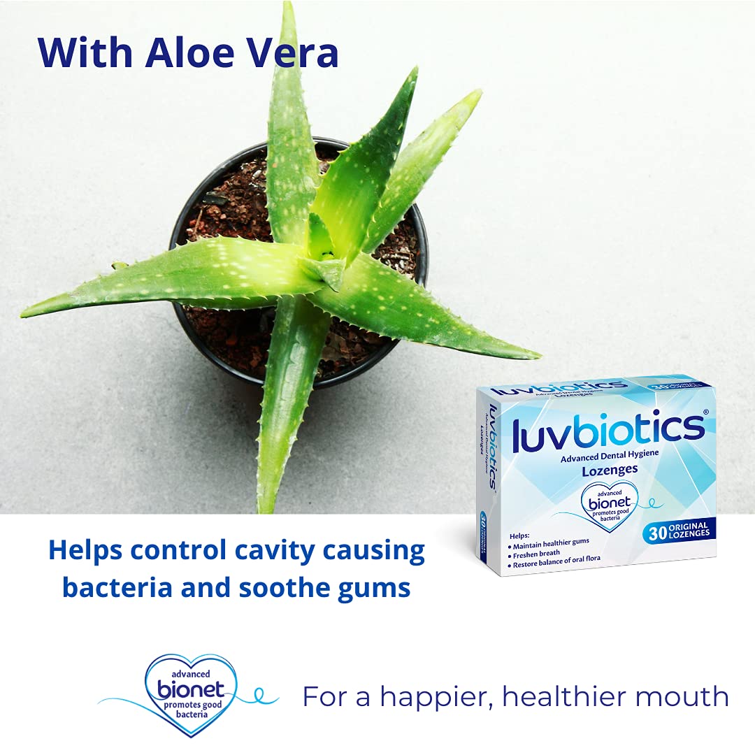 Buy Luvbiotics Original Dental Lozenges with Probiotics, Xylitol & Aloe VeraPromotes Healthy