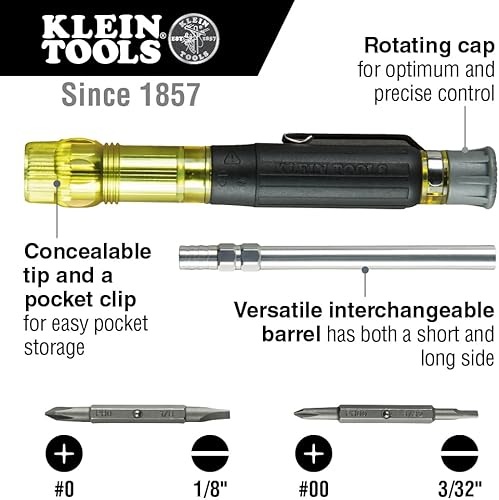 Miniatura 6 de Klein Tools Alicates D275-5, alicates de corte diagonal con cortador de precisión es ligero y ultra y juego de destornilladores de precisión