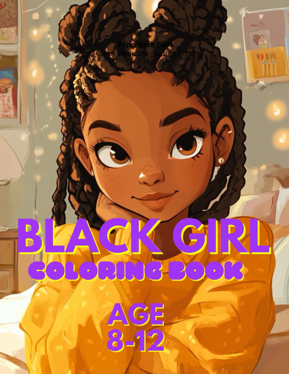 Black girl coloring book age 8-12: For teens