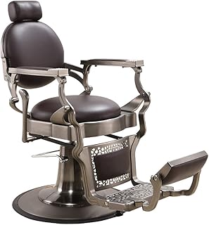 HSRG Sedia da Barbiere Vintage in Metallo Resistente, Sedia da Salone reclinabile idraulica per Salone, Tatuaggio, Sedia da Parrucchiere per Attrezzature Spa di Bellezza